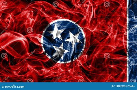 Tennessee State Smoke Flag United States Of America Stock Image