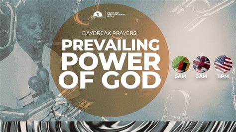 DAY BREAK PRAYERS PREVAILING POWER OF GOD DAY 1 YouTube