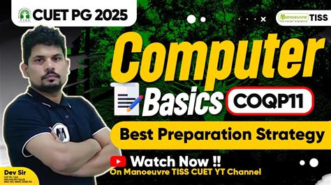 TISS CUET PG 2025 COQP11 Computer Basics Important Topics Best