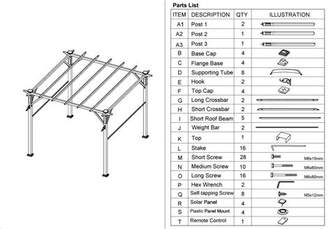 Replacement Parts For Led Pergola Model 906135 Backyard Expressions