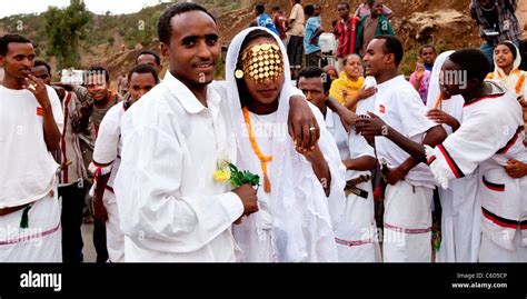 Traditional Oromo Wedding Celebrations Taking Place On The Road To Harar In The Eastern