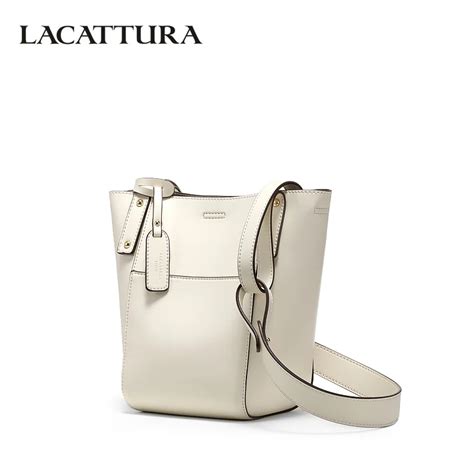 Aliexpress Buy LACATTURA Women Leather Bucket Bags Designer