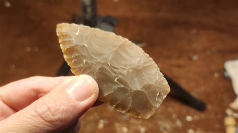 Part Rock To Point Flintknapping Cowhouse Slough Point