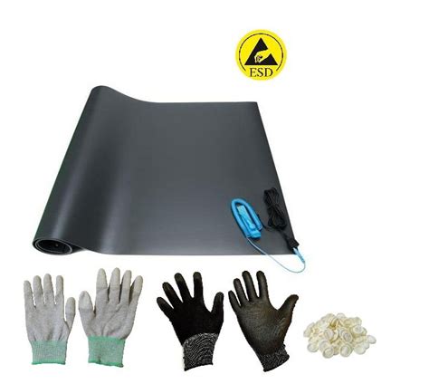 Kit Anti estático Manta Cabo Pulseira Luva Dedeira Esd Ípsylon