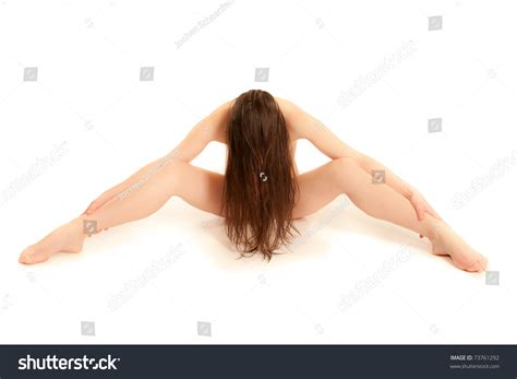 Sexy Nude Woman Stretching Front White Stock Photo Shutterstock