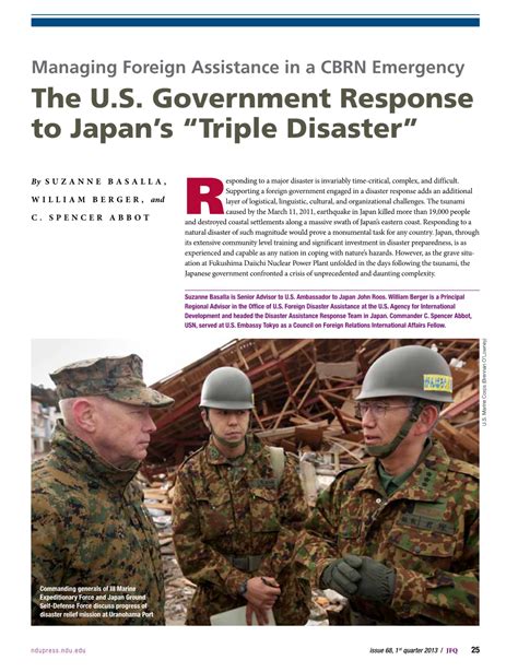 The U S Government Response To Japans “triple Disaster” Docslib