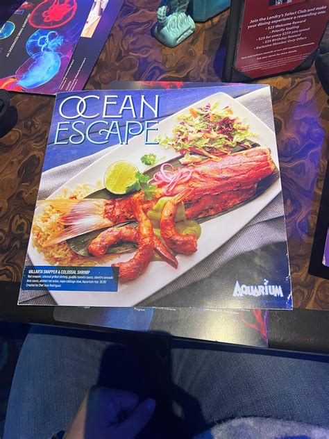 Menu At Aquarium Restaurant Nashville