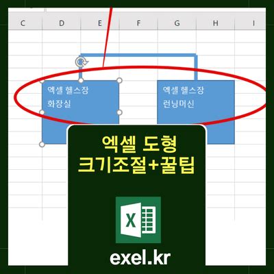 엑셀 도형 삽입하고 크기조절 및 편집 단축키