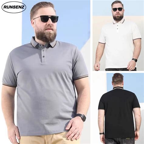 Xxl 8xl Plus Size Polo T Shirt Men Premium Cotton Plain Business Casual Polo Shirt Short Sleeve