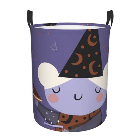 ZICANCN Laundry Basket Organizer Cute Witch Cartoon Character