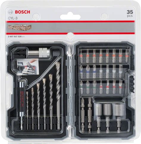 Extra Hard Concrete Drill And Screwdriver Bit Set 35 Piece Bosch