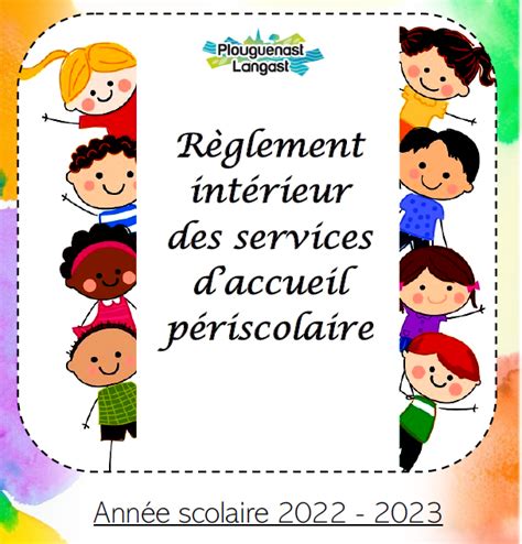 Règlement intérieur des services d accueil périscolaire 2022 2023