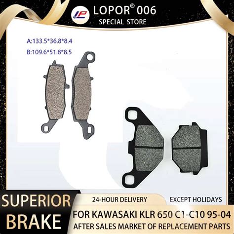 650cc Motorcycle Brake Pads Front Rear For Kawasaki Klr650 Klr 650 C1