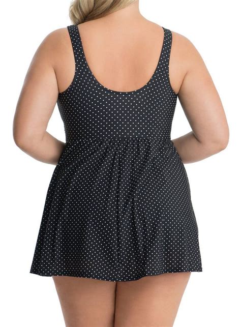 Miraclesuit Plus Size Pin Point Marais Swim Dress Swim Dress