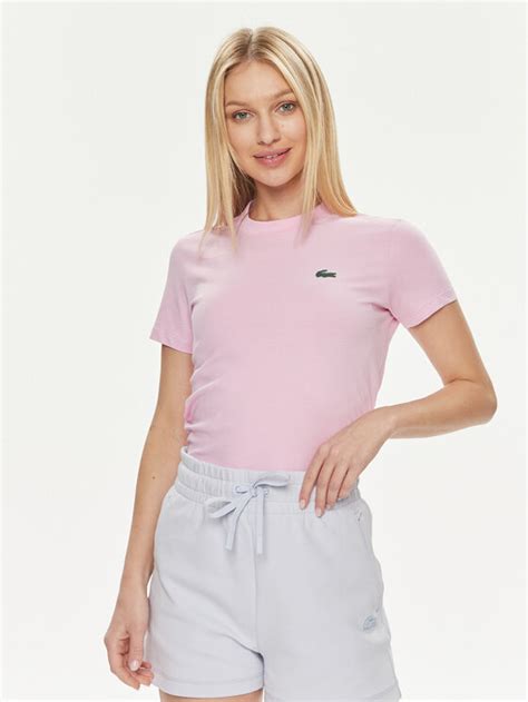 Lacoste T Shirt Tf Rosa Regular Fit Modivo It