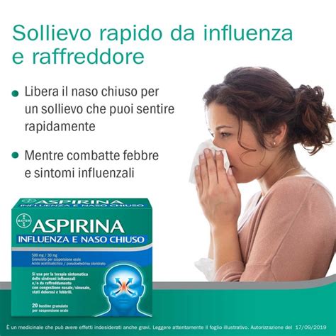 Bayer Aspirina Influenza E Naso Chiuso Mg Mg Granulato Per