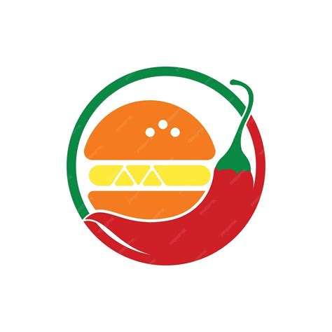 Premium Vector Spicy Burger Vector Logo Design