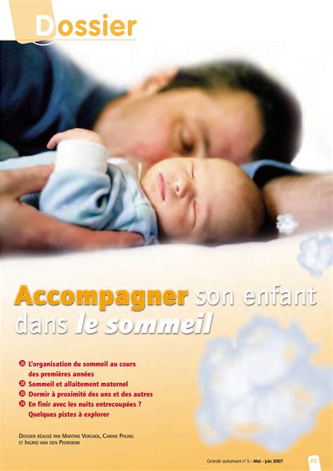 Dossier Accompagner Son Enfant Dans Le Sommeil Martine Vergnol