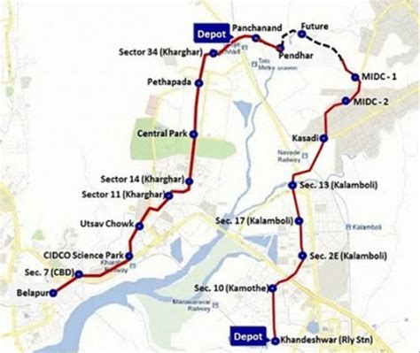 Navi Mumbai Metro Map - Eunice Rosalinde