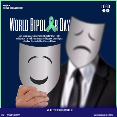 World Bipolar Day Awareness Template Postermywall