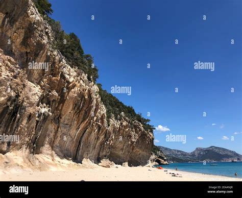 Cala Luna Gulf Of Orosei Sea Bay Beach Rocks Sardinia Italy