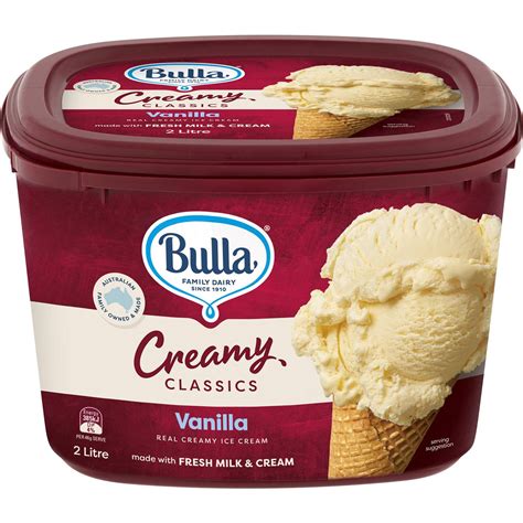 Bulla Creamy Classics Ice Cream Vanilla L Tub Woolworths