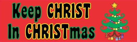 10in X 3in Keep Christ In Christmas Vinyl Bumper Magnet Car Magnets