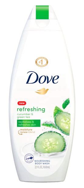 Dove Refreshing Body Wash With Cucumber And Green Tea Ingredients