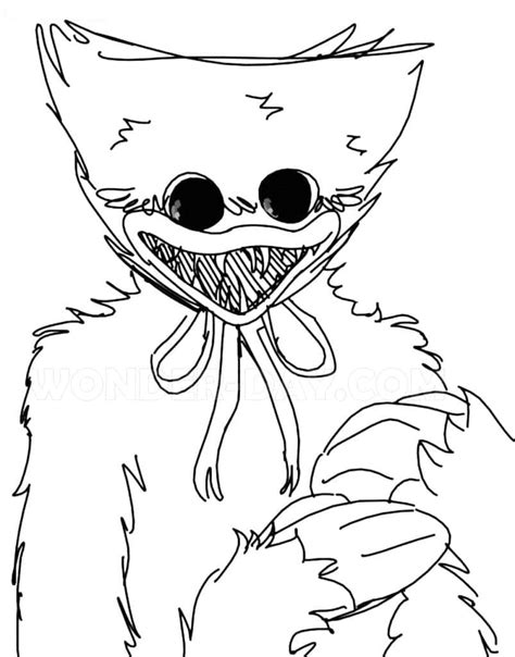 Monster Huggy Wuggy Coloring Page Free Printable Coloring Pages