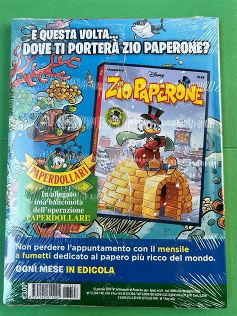 TOPOLINO 3347 MAGAZZINO EDICOLA BLISTERATO CON BANCONOTA PAPERDOLLARI