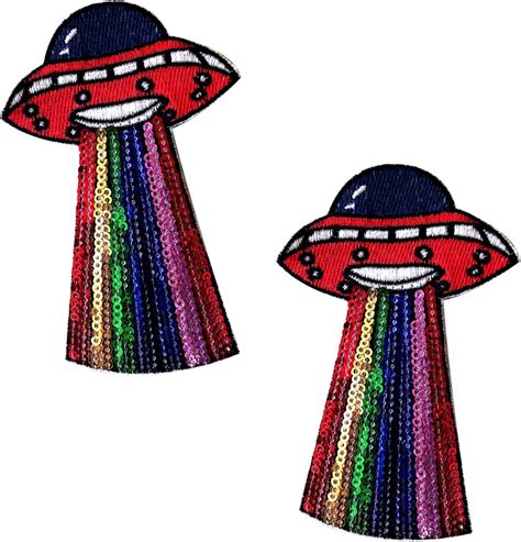 Neva Nude Sequin Rainbow UFO Nifty Nipztix Pasties Nipple Covers For Festivals Raves Parties
