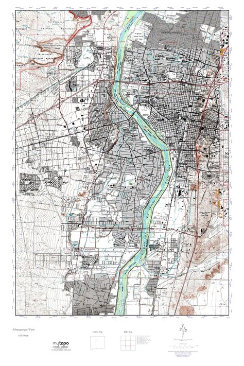 Mytopo Albuquerque West New Mexico Usgs Quad Topo Map