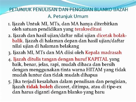 Juknis Penulisan Dan Pengisian Blangko Ijazah Dan Skhuambn