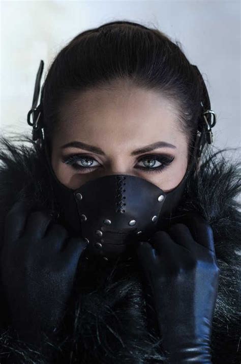 Leather Face Mask Leather Face Mask Leather Mask Fashion Face Mask