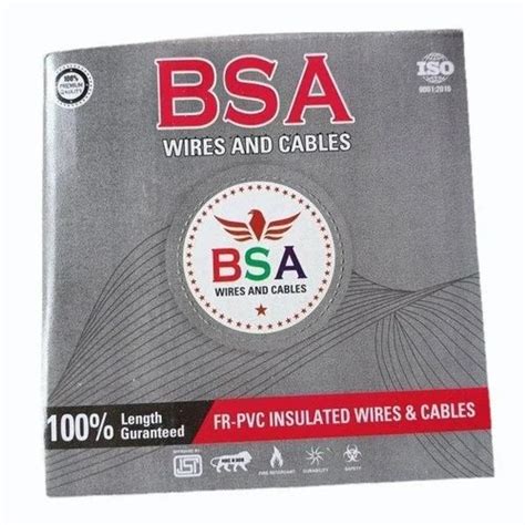 Bsa 1 0 Sq Mm Single Core PVC Insulated Aluminum Service Wire 90 M At