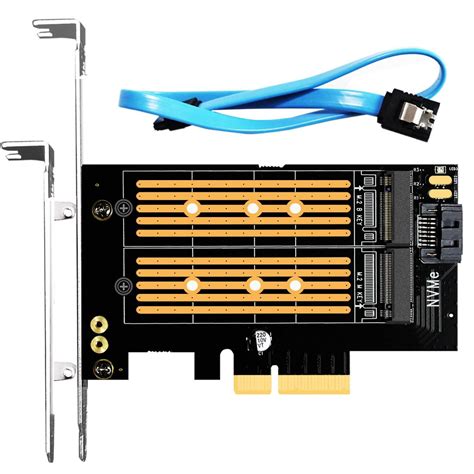 Espada GLOTRENDS Адаптер 2 в 1 M 2 PCIe X4 для 1 x M 2 PCIe SSD и 1 x M