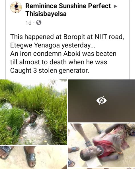 Man Beaten To Pulp Stripped Naked For Allegedly Stealing Generators In