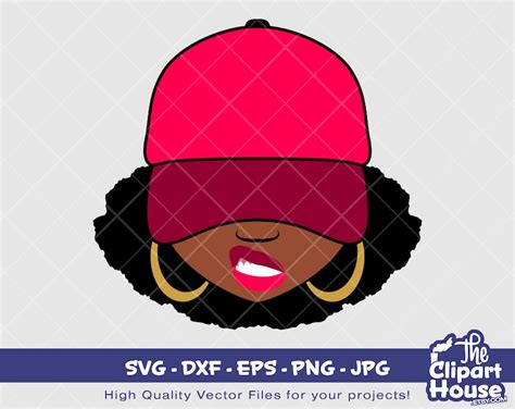 Afro Smirk Cap Digital Svg Dxf Eps Png Instant Etsy