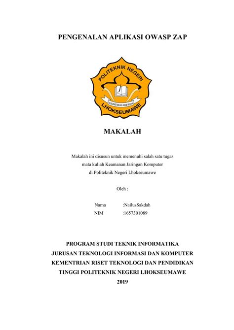 Contoh Makalah Sistem Keamanan Jaringan Komputer