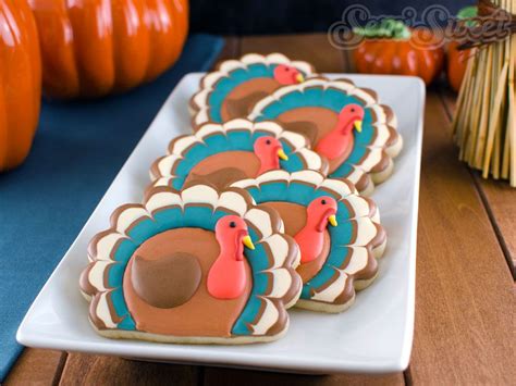 Simple Thanksgiving Turkey Cookies By Semi Sweet Design How To Decorate Sugar Cookies With