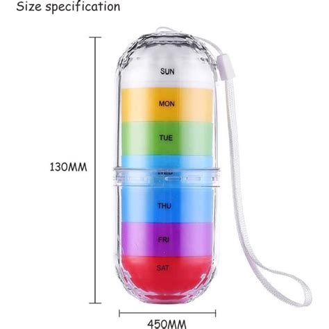 Pilulier Semainier Jours Bo Te Pilules Semainier Compartiments