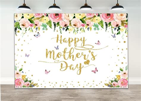 Amazon Mocsicka Mother S Day Boho Floral Backdrop Bohemia Flowers