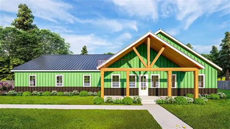 132svd Embrace Rustic Luxury Barndominium House Plan With Spacious