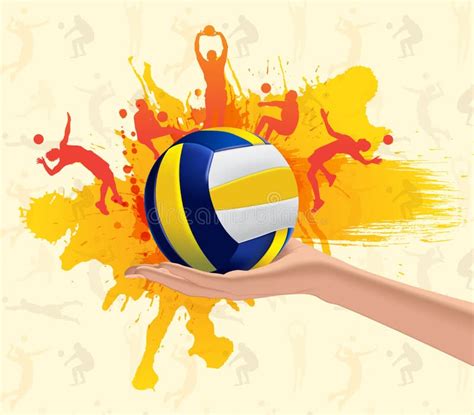 Volleyball abstract stock vector. Illustration of cover - 42166662