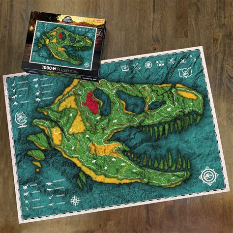 Jurassic World Map 1000 Piece Jigsaw Puzzle Nmr