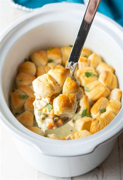 Crock Pot Chicken Pot Pie With Biscuits A Spicy Perspective