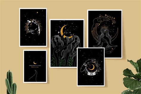 Witchy Wall Art Gallery Wall Set Witchy Art Witchy Decor Etsy