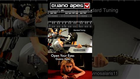 Open Your Eyes Guano Apes Guitar Lesson With Tab Sheet On Screen