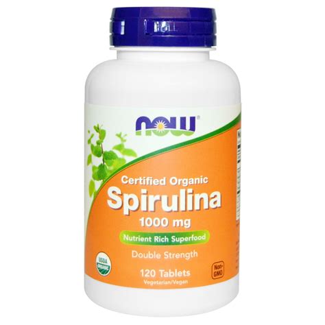 Now Foods Certified Organic Spirulina Mg Tablets By Iherb