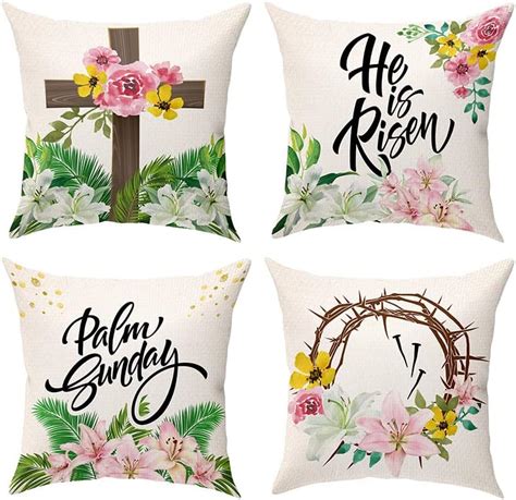 Amazon Hiwx Easter Pillow Covers Easter Religious Pillow Covers